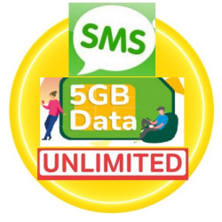 5Gb to Unlimited Data - Có thể nhắn & nhận tin SMS