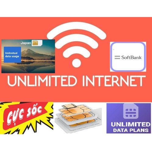 KHÔNG GIỚI HẠN DATA - Mạng Softbank - MIỄN PHÍ THÁNG